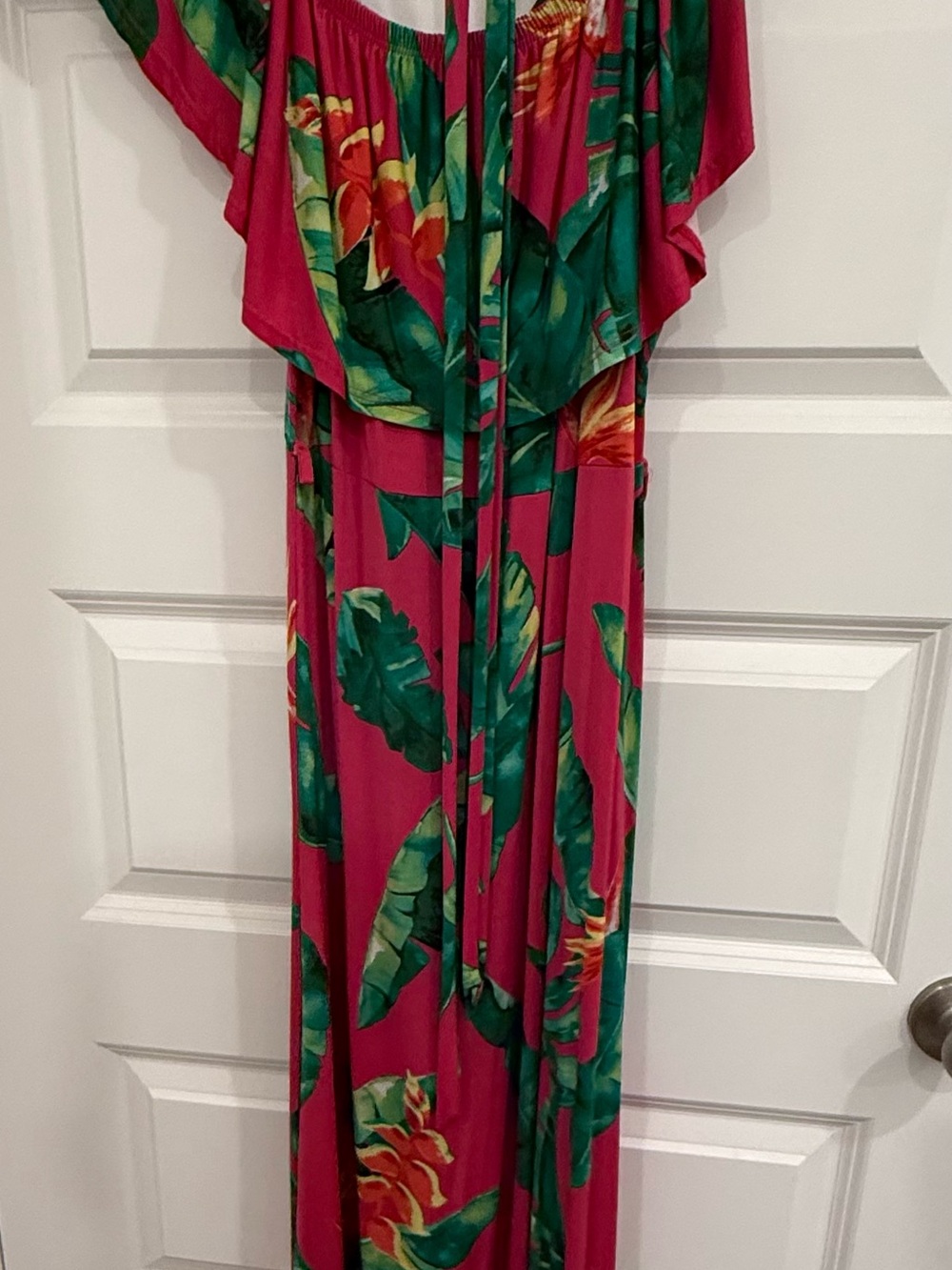 Fashion to Figure Pink and Green Tropical Maxi